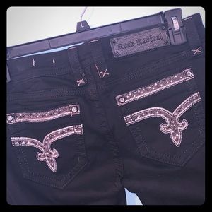 Rock Revival black bling skinny jeans Size 29
